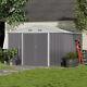 10FT X 8FT Metal Garden Shed Apex Roof Steel Tool Room Extra Large Outdoor Shed