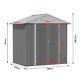 10ftx12ft Garden Storage Shed Double Doors Outdoor Room House Tool Storage Shed