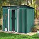 4x6ft Heavy Duty Metal Garden Shed Storage Garage House Outdoor Free Foundation