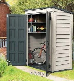 5x3ft Plastic Garden Storage Shed Fire Retardant All Weather Pent Roof Outdoor