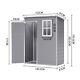 6 X 4.5, 5 X 4, 4 X 3 ft Plastic Garden Shed for Garden and Outdoor Storage, Grey