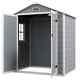 6'x4.5' Garden Storage Shed, Lockable Garden Shed with Double Doors, Outdoor