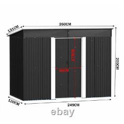 8.5x4ft 8.5x6ft Outdoor Shed Acrylic Window Pet Room Flat Roof Bike Tool House