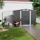 8ft x4ft Outdoor Garden Bicycle Shed Bike Tools Storage House With Side Shelter UK