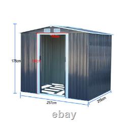 8ftx8ft Outside Garden Shed Apex Roofing Tool House Anti-UV Waterproof Tool Room