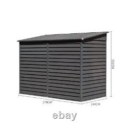 9x5ft Metal Shed Garden Storage Shed with Double Doors Tool House Shelter Cabin UK
