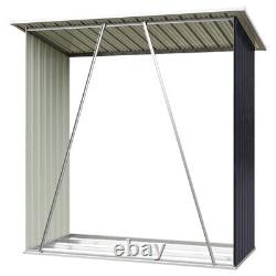 Flat Slop Roof 4ftx6ft Steel Shed House FREE BASE Vents Garden Utility Tool Room
