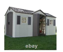 Garden Shed 15 x 8ft Lifetime Dual Entry Plastic HDPE Heavy Duty Storage