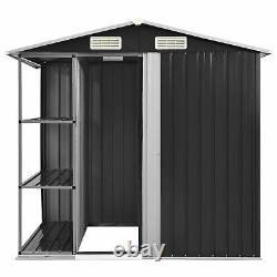 Garden Shed with Rack Anthracite 205x130x183 L4Z9