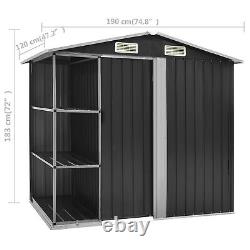 Garden Shed with Rack Anthracite 205x130x183 L4Z9