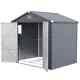 Garden Tool Shed, 8x6 ft Outdoor Lockable Backyard Storage House with Metal Frame
