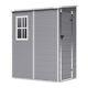 Grey Plastic Garden Shed 5ft x 4ft Large Pent Tool Box Outdoor Storage Shed Lock