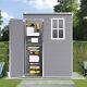 Heavy Duty Outdoor Garden Shed Pastic Bike Tool Storage House Flat Roof Lockable