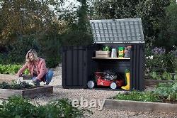 Keter City Outdoor Plastic Storage Box Lockable Garden Shed Weather Resistant