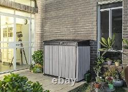 Keter Elite Store Outdoor Garden Storage Box Bin Shed Grey 1150L 4.6ft x 2.7ft