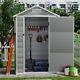 Large 4x3FT Plastic Shed for Tools Bikes Outdoor Garden Storage Shed Apex Roof