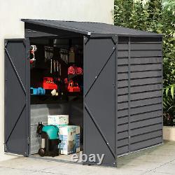 Large 9Ft Heavy Duty Metal Garden Shed Metal Roof Outdoor Tool Storage Warehouse