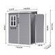 Large Outdoor Plastic Garden Storage Shed Bike Tools Shed Lockable House Cabin