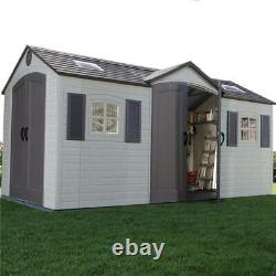 Lifetime Shed Plastic Shed 15ft x 8ft Plastic Garden Shed Heavy Duty