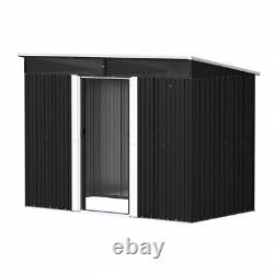 Metal Steel Garden Shed 8.5ftx4ft 8.5ftx6ft Outdoor Storage Tool Organizer Shed