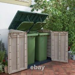 New Keter Store-It Out Max Outdoor Plastic Garden Storage Shed Beige/Green 1200L