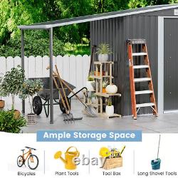 Outdoor Bicycle Shed Bike Tools Storage House Galvanized Steel Garden Canopy 8ft