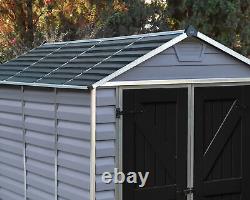 Outdoor Garden Storage Shed 6x8 ft SkyLight Polycarbonate Aluminium Frame