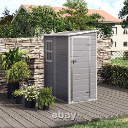 Outdoor Garden Storage Shed Bike House Lockable Plastic Tool Sheds With Pent Roof