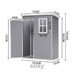 Outdoor Garden Storage Shed Tools Plastic Bike House 6 x 4.4ft, 5 x 4ft, 5 x 3ft