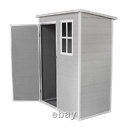 Outdoor Storage Includes Plastic Floor, Plastic House Tool Shed Box, 4ft, 5ft, 6ft