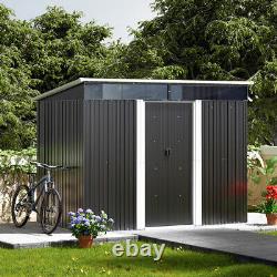 Pent Roof Outdoor Log Tool Bike Storage House Garden Tool Shed 8.5x4ft 8.5x6ft