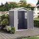 Plastic Apex Roof Outdoor Garden Shed Tool Bikes Storage House with Lockable Doors