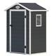 Plastic Garden Shed BillyOh Kingston Apex Plastic Shed Light Grey with Floor 4x3