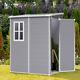 Plastic Lean to Garden Shed 4'x5' Bike Tool Storage House Sheds with Lockable Door