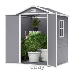 Plastic Outdoor Garden Shed 6x4.4 5x4 5x3FT Plant Tool Storage Sheds Box House