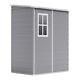 Plastic Shed 5x4FT Outdoor Garden Storage Shed Lean To Newport Grey Lockable