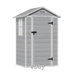 Small Garden Shed 3x4ft Plastic Box Outdoor Tool Storage House Lockable Cottage