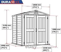 Store Mate 6 x 6 PLUS Plastic Garden Shed with Plastic Floor & Fixed Window
