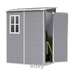 Timber Storage Shed 5x4ft Pent Roof Outdoor Side Lockable Door Garden Tool Shed