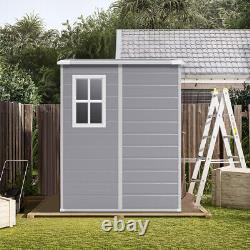 Timber Storage Shed 5x4ft Pent Roof Outdoor Side Lockable Door Garden Tool Shed