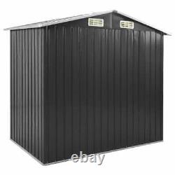 VidaXL Garden Shed with Rack Anthracite 205x130x183 cm Iron