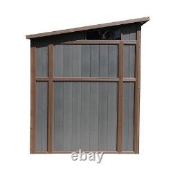 Waltons Composite Shed Pent Roof Wooden-Plastic Compound Pent Garden Shed 7 x 7
