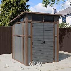 Waltons Composite Shed Pent Roof Wooden-Plastic Compound Pent Garden Shed 7 x 7
