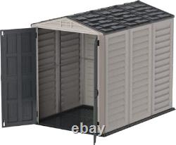 YardMate 5 x 8 PLUS Plastic Garden Shed with Plastic Floor Anthracite